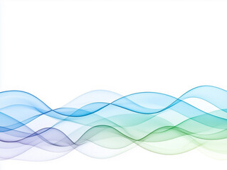 Obraz premium abstract wave lines on white background