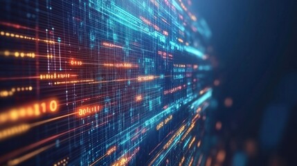 Fototapeta premium High Contrast Digital Interface Visual Representation