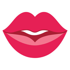 kissing lips valentine day vector
