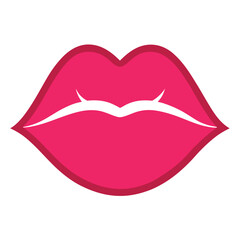 kissing lips valentine day vector
