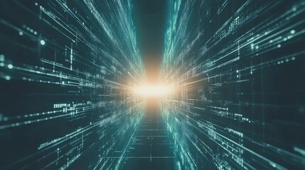 Modern Technology Attacks with Bright Light Abstract Background