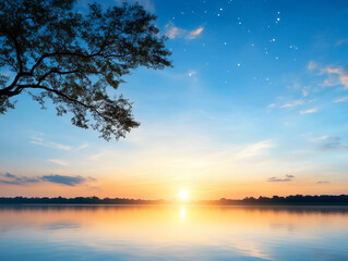 Obraz premium Beautiful sunset sky. Nature sky backgrounds