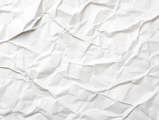Obraz premium Blank white crumpled and creased paper poster texture background