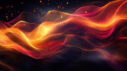 Obraz premium Abstract Geometric Light Flow, Generative AI