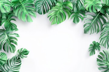 Indoor Monstera against a white wall