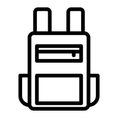 teenage bag line icon