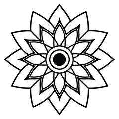 traditional  mandala art vector illustration