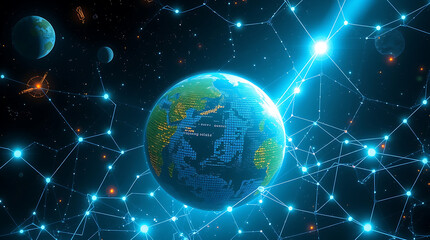 Global Network Connectivity Digital Connections.