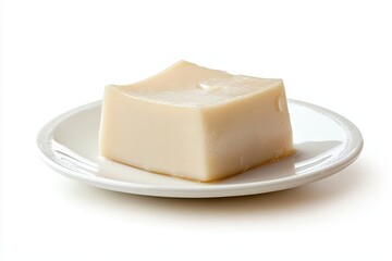 Lard on a plate against a white backdrop