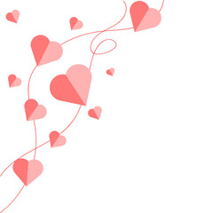 valentine days heart border corner