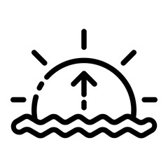 sun rise cutline icon