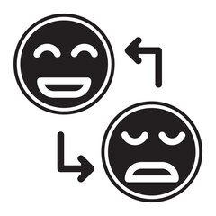 mood changes glyph icon