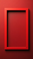 Simple red frame with subtle black gradients and shadow