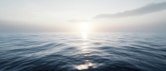 Obraz premium Serene ocean sunset.