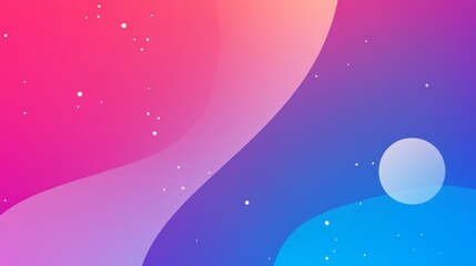 Fototapeta premium Abstract Cosmic Landscape: Pink, Purple, and Blue Gradient