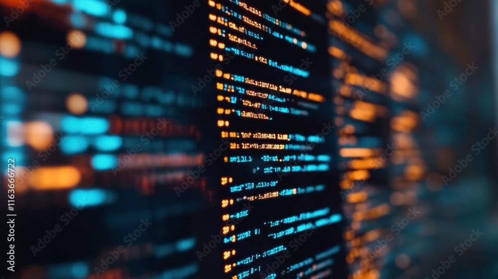Poster colorful code display for software development projects