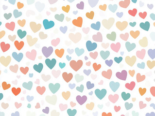 Colorful hearts background
