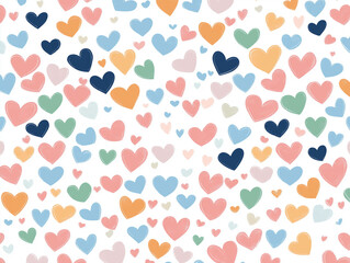 Colorful hearts background