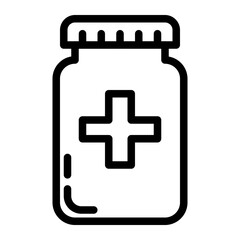 medicine bottle line style
