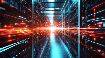Digital Network Transmission with Animated Lines