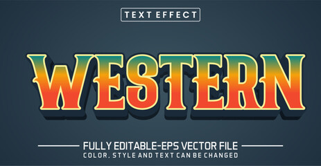 Western font Text effect editable