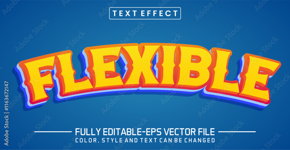 Fototapete flexible font text effect editable