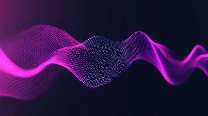 Digital Wave Animation in High Contrast Light