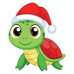 "Adorable Turtle Cartoon Vector Illustration"