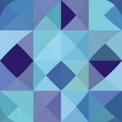 Serene Blue Geometric Pattern 