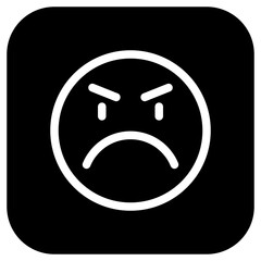 Editable upset, angry, mad expression emoticon vector icon. Part of a big icon set family. Part of a big icon set family. Perfect for web and app interfaces, presentations, infographics, etc
