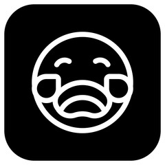 Obraz premium Editable crying expression emoticon vector icon. Part of a big icon set family. Part of a big icon set family. Perfect for web and app interfaces, presentations, infographics, etc