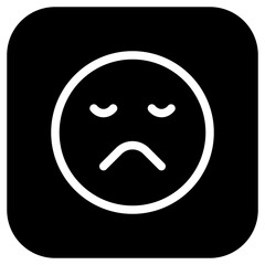 Editable frown, sad expression emoticon vector icon. Part of a big icon set family. Part of a big icon set family. Perfect for web and app interfaces, presentations, infographics, etc