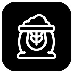 Editable flour, wheat, sack vector icon. Food, farm, grocery, harvest. Part of a big icon set family. Perfect for web and app interfaces, presentations, infographics, etc
