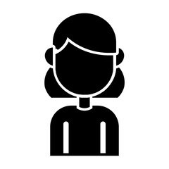 woman avatar glyph style