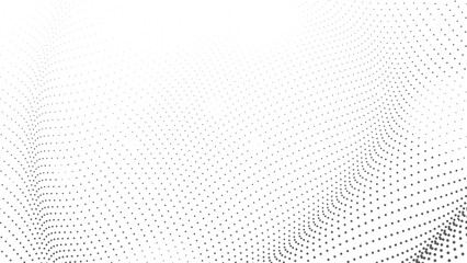 Grunge Halftone Pattern with Dense Dotted black and white wave Texture,  Halftone Texture Innovative Patterns for Modern Product Banners and Covers