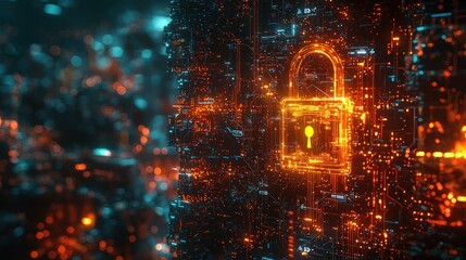 Cybersecurity: Digital Fortress, Data Protection, Network Security, Secure System,  Information Privacy,  Safeguard Data,  Digital Lock,  Online Protection,  Data Encryption,  Firewall Protection