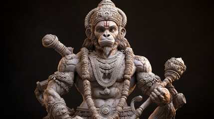 Obraz premium Lord Hanuman: Embodiment of Strength and Devotion