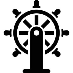 Obraz premium Simple vector icon ship's rudder
