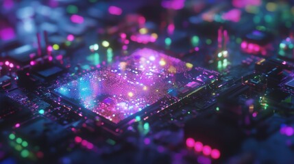 Quantum Computing Animation with Radiant Light Effects
