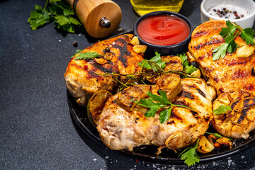 Grilled roasted chicken fillet