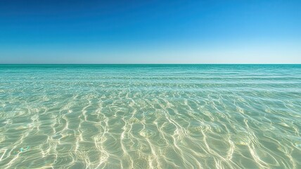 Abstract ripples on clear blue water, sleek aesthetic and texture interplay