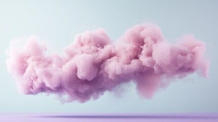 Abstract Pink Cloud Formation on a Pastel Background