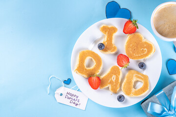 Father's day breakfast pancakes