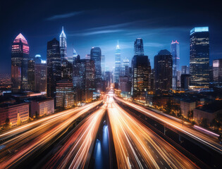 Fototapeta premium 都会の夜景