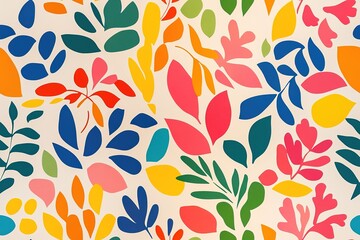 Vibrant Abstract Floral Pattern Seamless Design