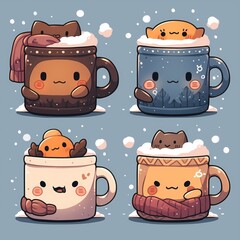 Kawaii Mug Collection: Adorable and Whimsical Coffee Cup Characters