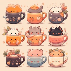 Kawaii Mug Collection: Adorable and Whimsical Coffee Cup Characters