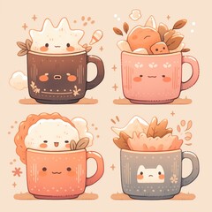 Kawaii Mug Collection: Adorable and Whimsical Coffee Cup Characters