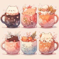 Kawaii Mug Collection: Adorable and Whimsical Coffee Cup Characters