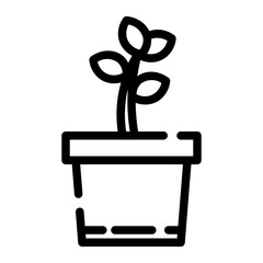 agricultural plants cutline icon